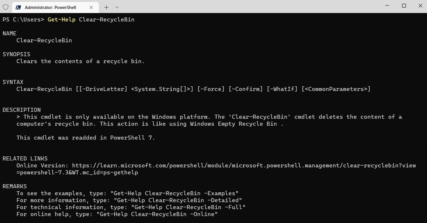 How to Empty Recycle Bin using PowerShell ByteInTheSky